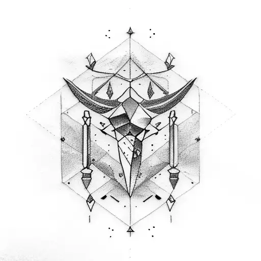 sagittarius constellation tattoo design idea