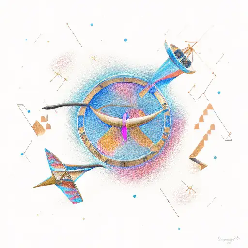 sagittarius constellation tattoo design idea