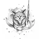 nordic bow and arrow tattoo design idea