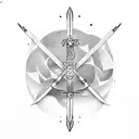 nordic bow and arrow tattoo design idea