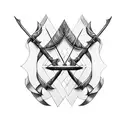 nordic bow and arrow tattoo design idea