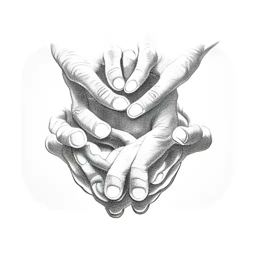 creation of adam hands tattoo design idea