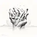 creation of adam hands tattoo design idea