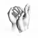 creation of adam hands tattoo design idea