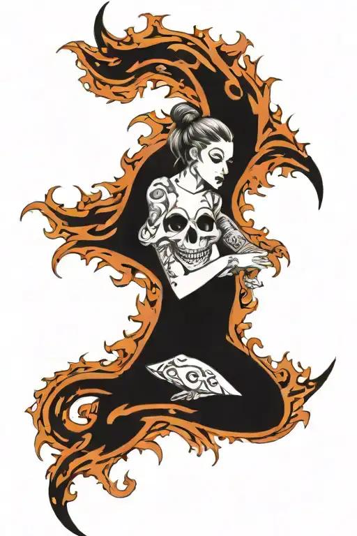 Blackout tattoo design idea