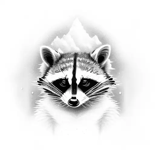 tactical raccoon tattoo design idea