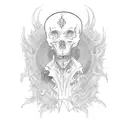 sexy necromancer tattoo design idea
