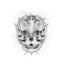 sexy necromancer tattoo design idea