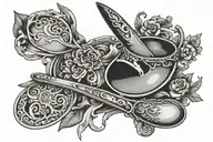 when you are not fed love on a silver spoon you learn to lick it off knives  tattoo design idea