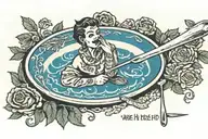 when you are not fed love on a silver spoon you learn to lick it off knives  tattoo design idea