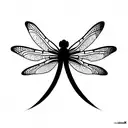 gothic dragonfly  tattoo design idea