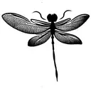 gothic dragonfly  tattoo design idea
