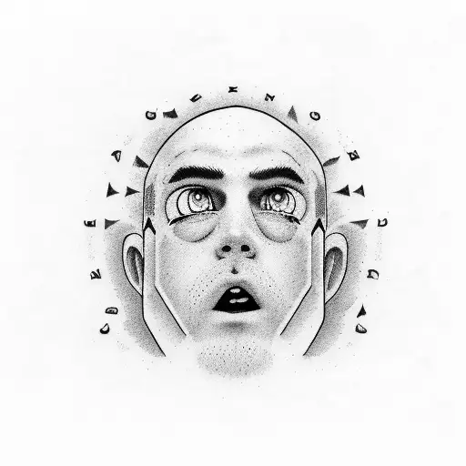 writen out "I think I am dumb" with nirvana logo tattoo design idea
