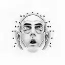 writen out "I think I am dumb" with nirvana logo tattoo design idea