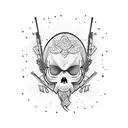 Suzuki with AK-47 tattoo design idea