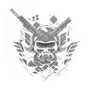 Suzuki with AK-47 tattoo design idea