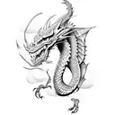 Dragon excavator tattoo design idea