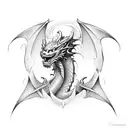 Dragon excavator tattoo design idea
