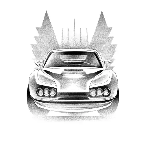 car enthusiasm tattoo design idea