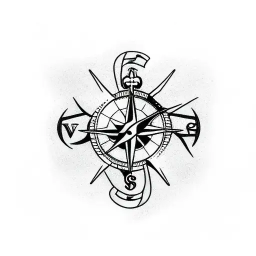 white dove with olive branch holding a compass tattoo design idea