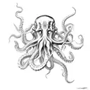 poseidon fights with octopus tattoo design idea