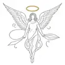 guardian angel tattoo design idea