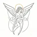 guardian angel tattoo design idea