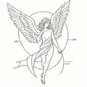guardian angel tattoo design idea