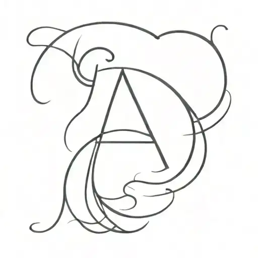 tattoo containing alphabet A which should be hidden tattoo design idea