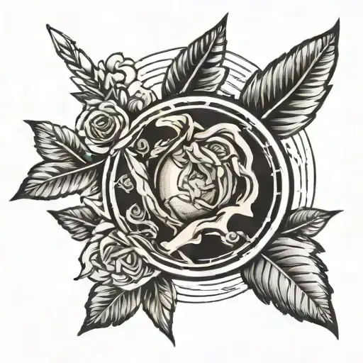 perseverance, struggle, and self-reflection. metaphor for life struggles and challenges. frustration and reflection. tattoo design idea