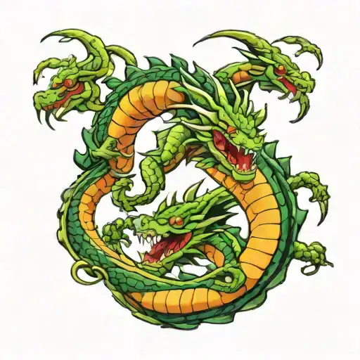 shenron arm sleeve tattoo design idea