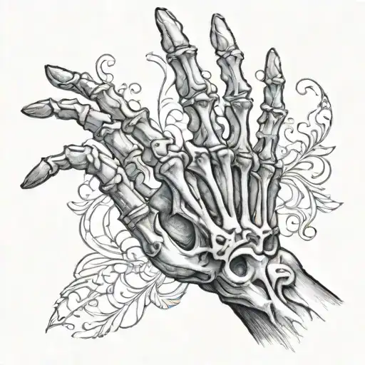 skeleton hand tattoo tattoo design idea