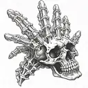 skeleton hand tattoo tattoo design idea