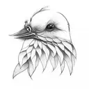 Feather M G tattoo design idea