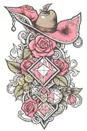 western, country, diamonds, pink, backwoods, girly, redneck tattoo design idea