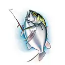 fishing and 420 tattoo design idea