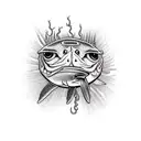 fishing and 420 tattoo design idea