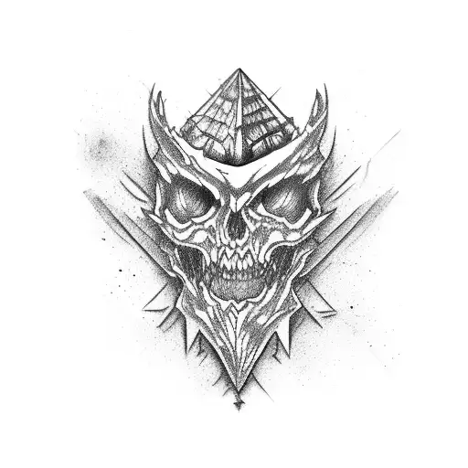 sketelon chainsaw    tattoo design idea