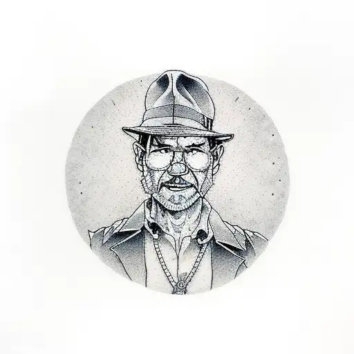 indiana jones tattoo design idea