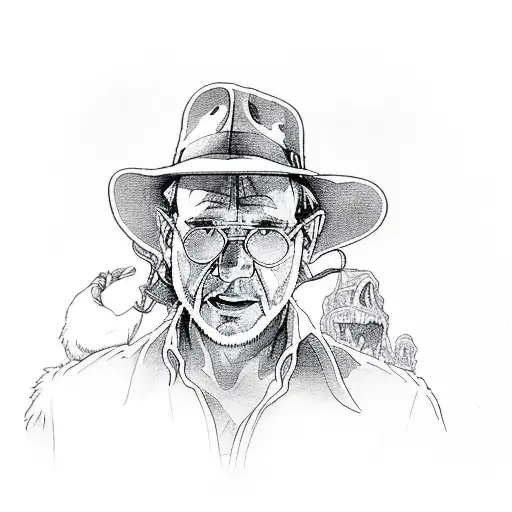 indiana jones tattoo design idea