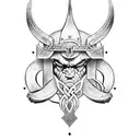 viking outer bicep tattoo design idea
