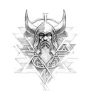 viking outer bicep tattoo design idea