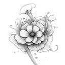 Flower doing skate  tattoo design idea