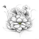 Flower doing skate  tattoo design idea