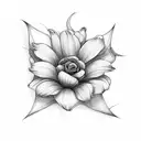 Flower doing skate  tattoo design idea