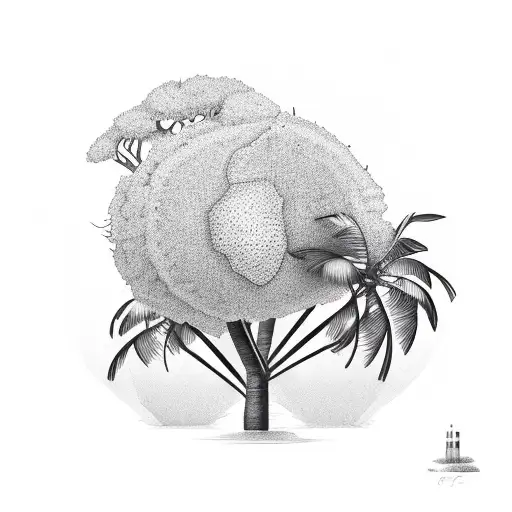 coconut tree tattoo design idea
