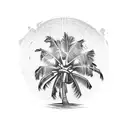 coconut tree tattoo design idea