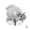 coconut tree tattoo design idea