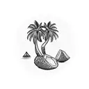 coconut tree tattoo design idea