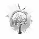 coconut tree tattoo design idea